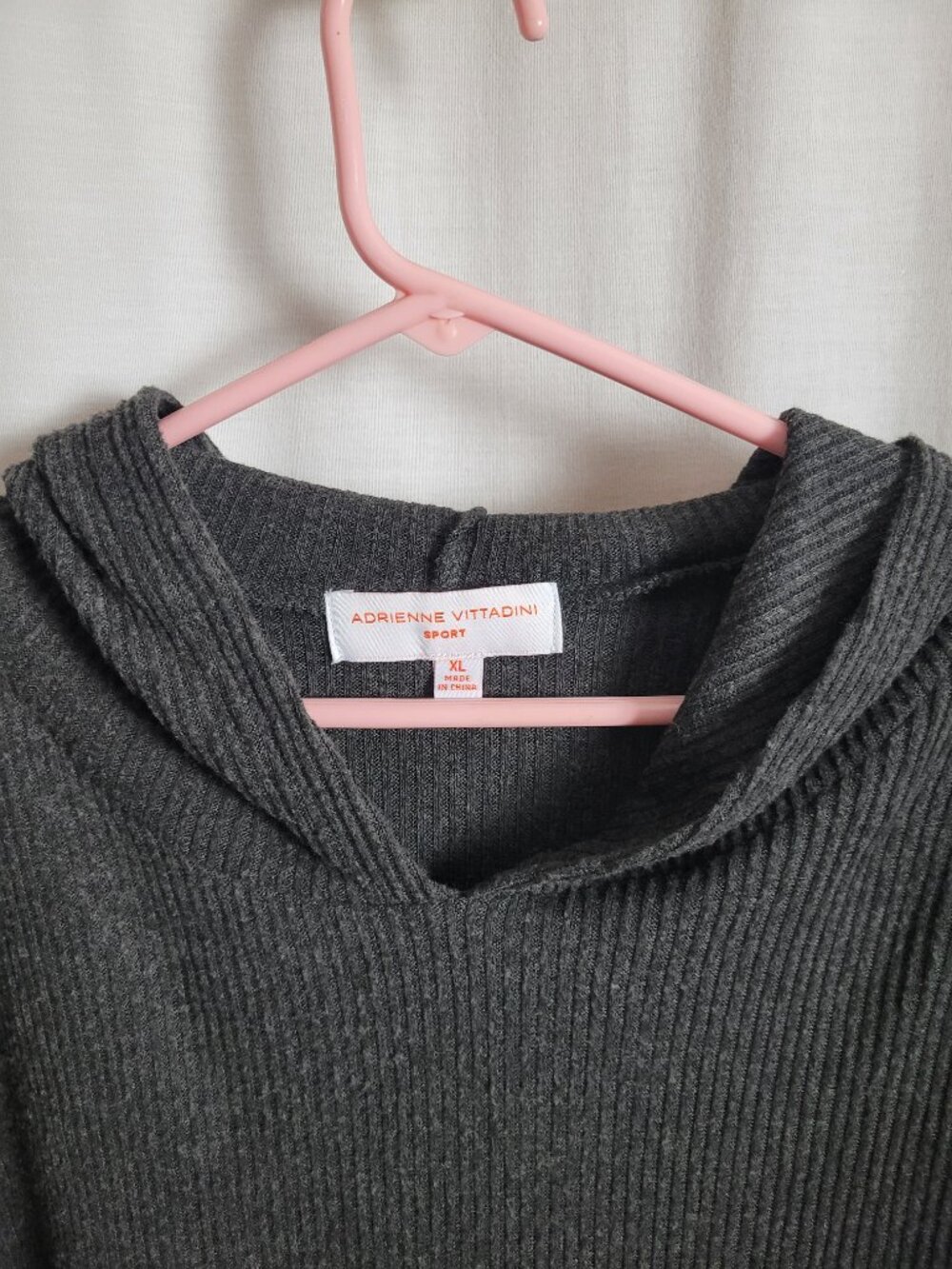 NEW Adrienne Vittadini Sport Women's Hoodie Gray XL pullover athleisure NWT - Picture 9 of 11